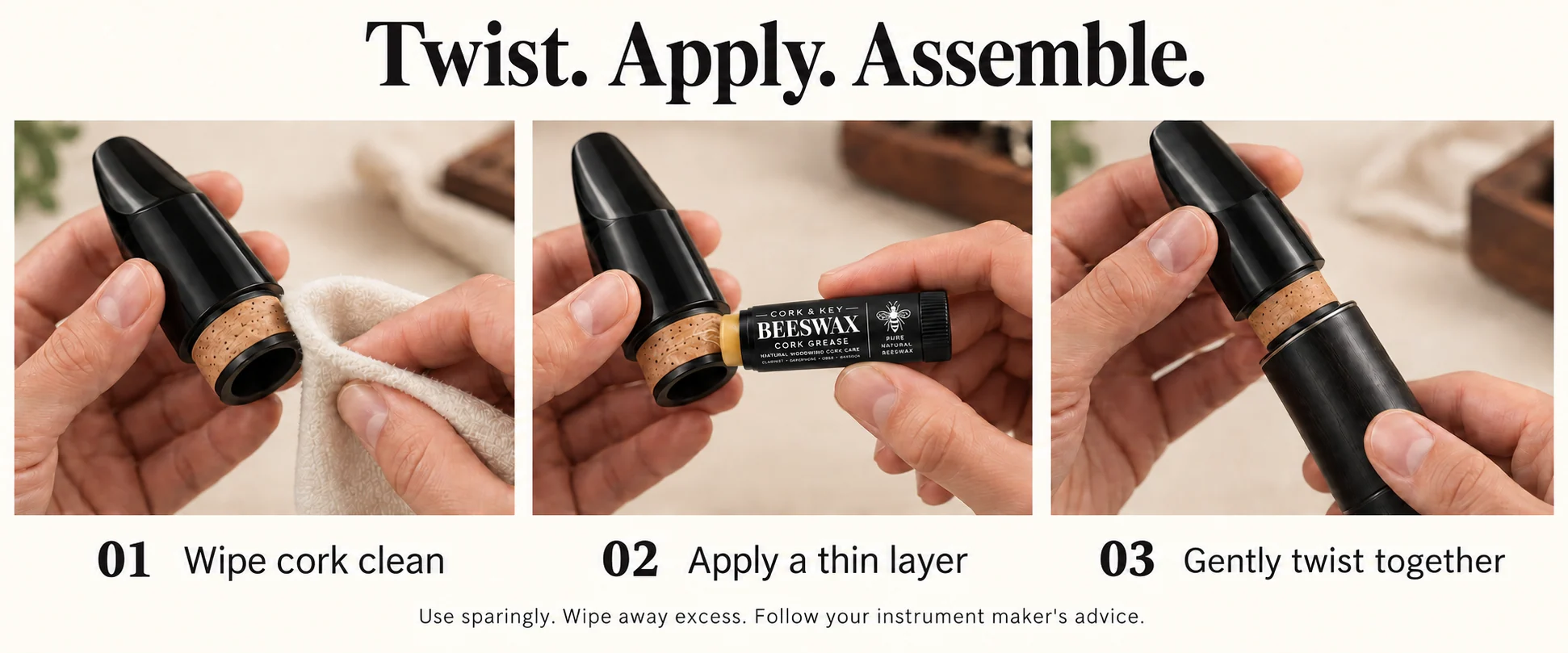 Cork & Key — three simple steps
