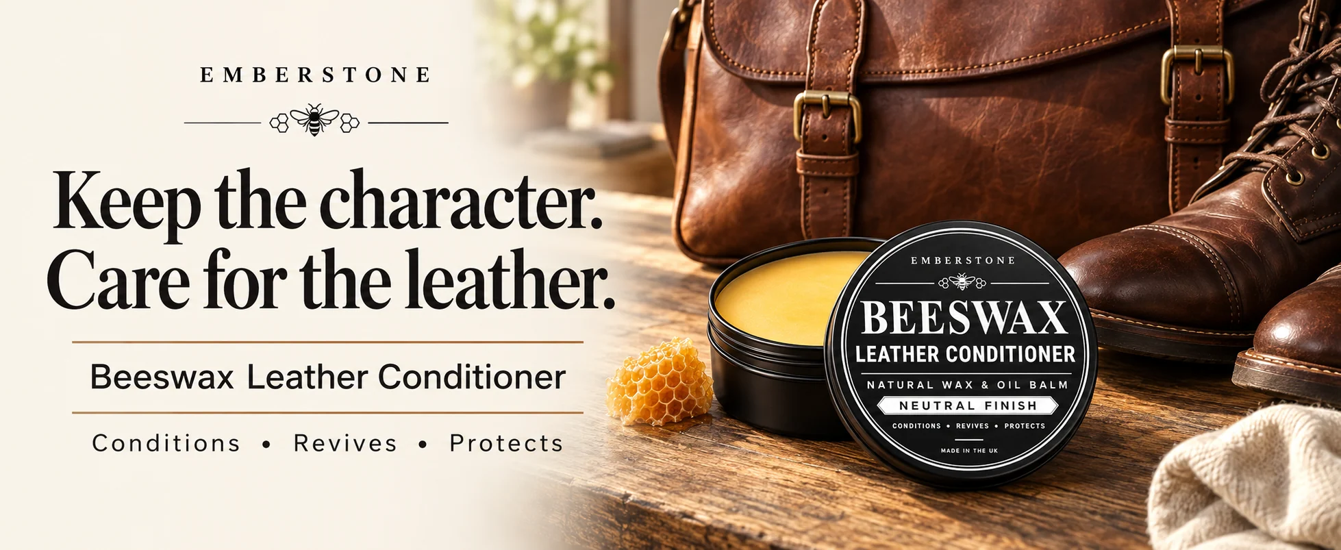 Beeswax Leather Conditioner — hero