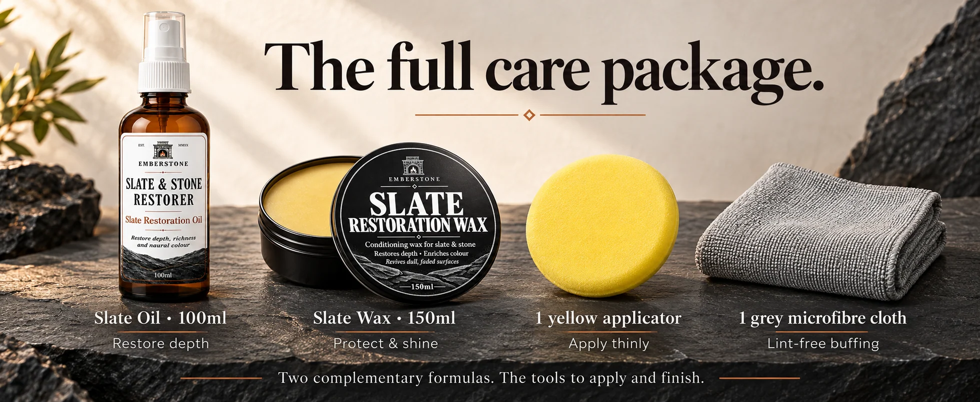 Complete Slate Care Kit — in the kit