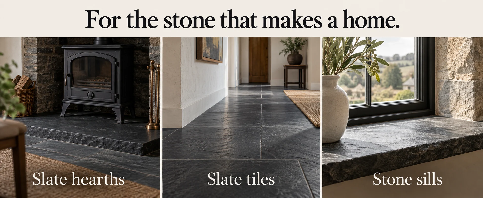 For slate hearths, slate tiles and stone sills.