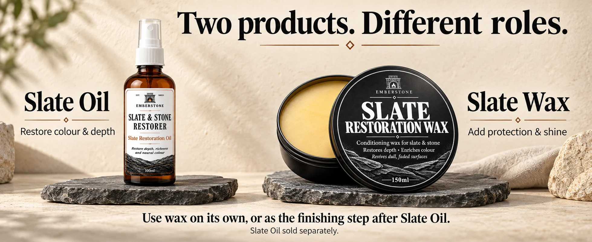 Slate Restoration Wax — oil versus wax